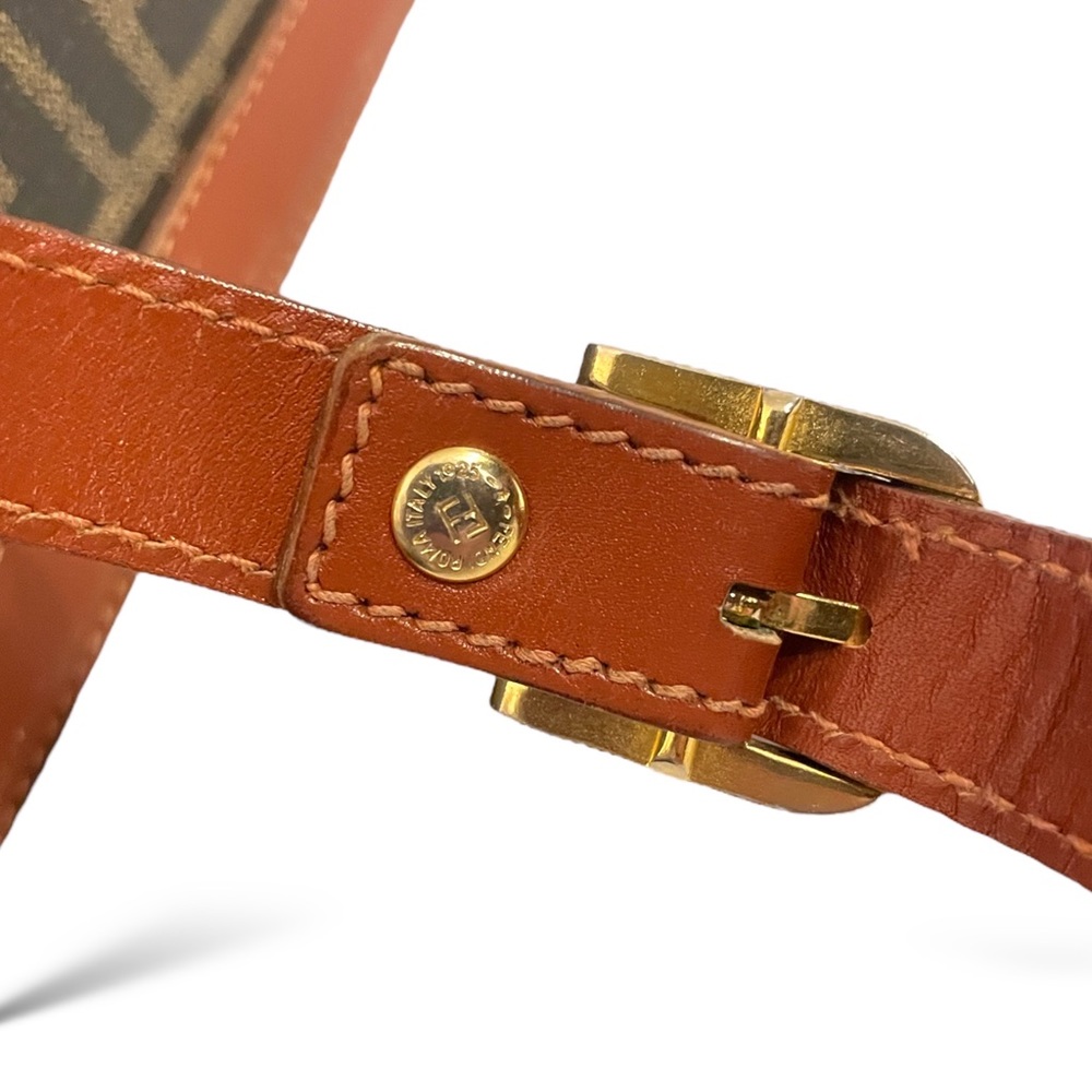 Fendi Black and Brown Logo Crossbody Bag - Picture 6 of 13